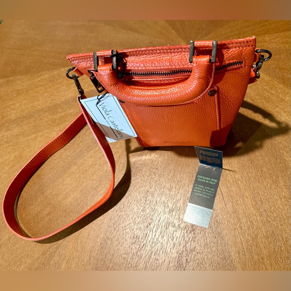 Viola Castellani Small Leather Crossbody Bag - Picture 2 of 16